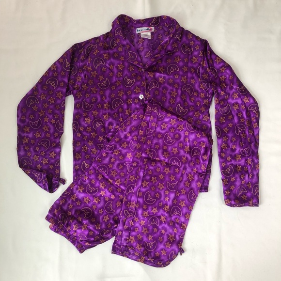 Celestial Shiny Moon and Stars Pajama Set - Picture 1 of 8